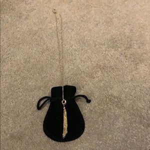 14kt gold tassel necklace 16in